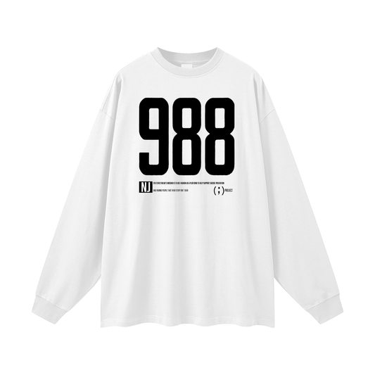 "988" Oversized Long Sleeve T-Shirt